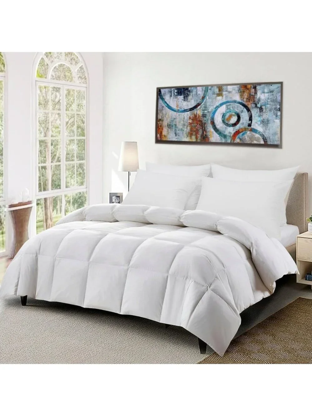 〽️Flat Ultra Thin Bed Pillows Standard Size Set of 2 Soft Down Alternative White